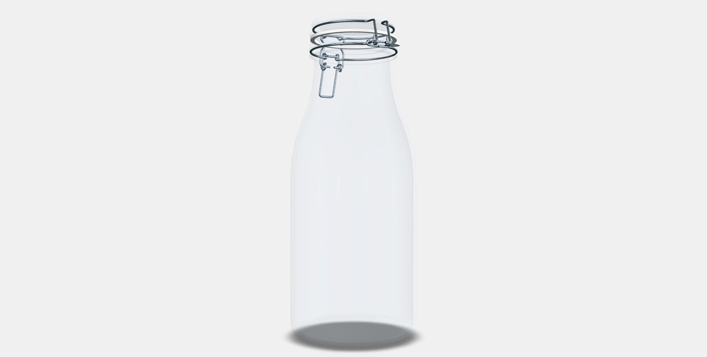 KORKEN Bottle shaped jar with lid Low-poly 3D model_16