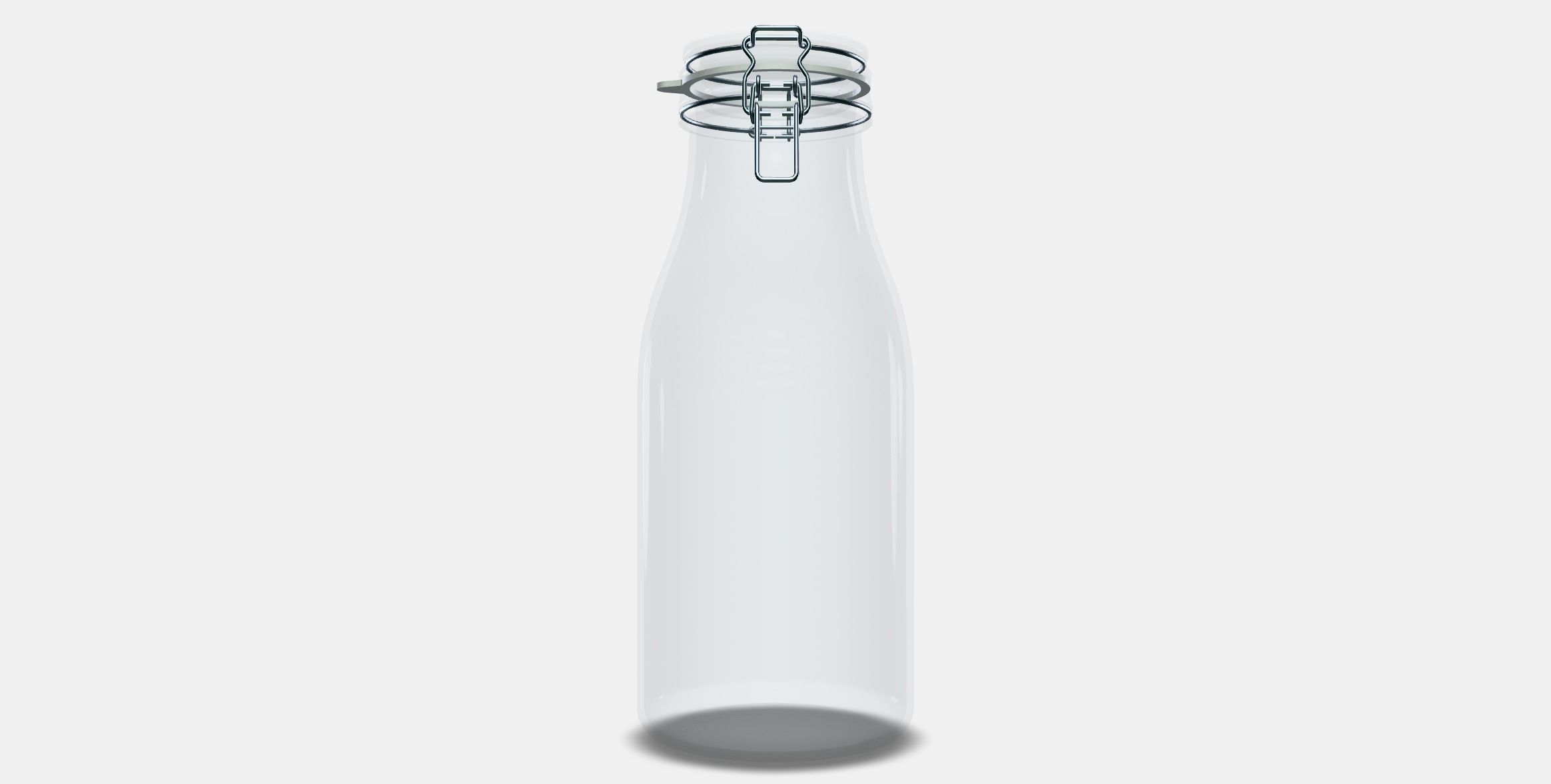KORKEN Bottle shaped jar with lid Low-poly 3D model_10