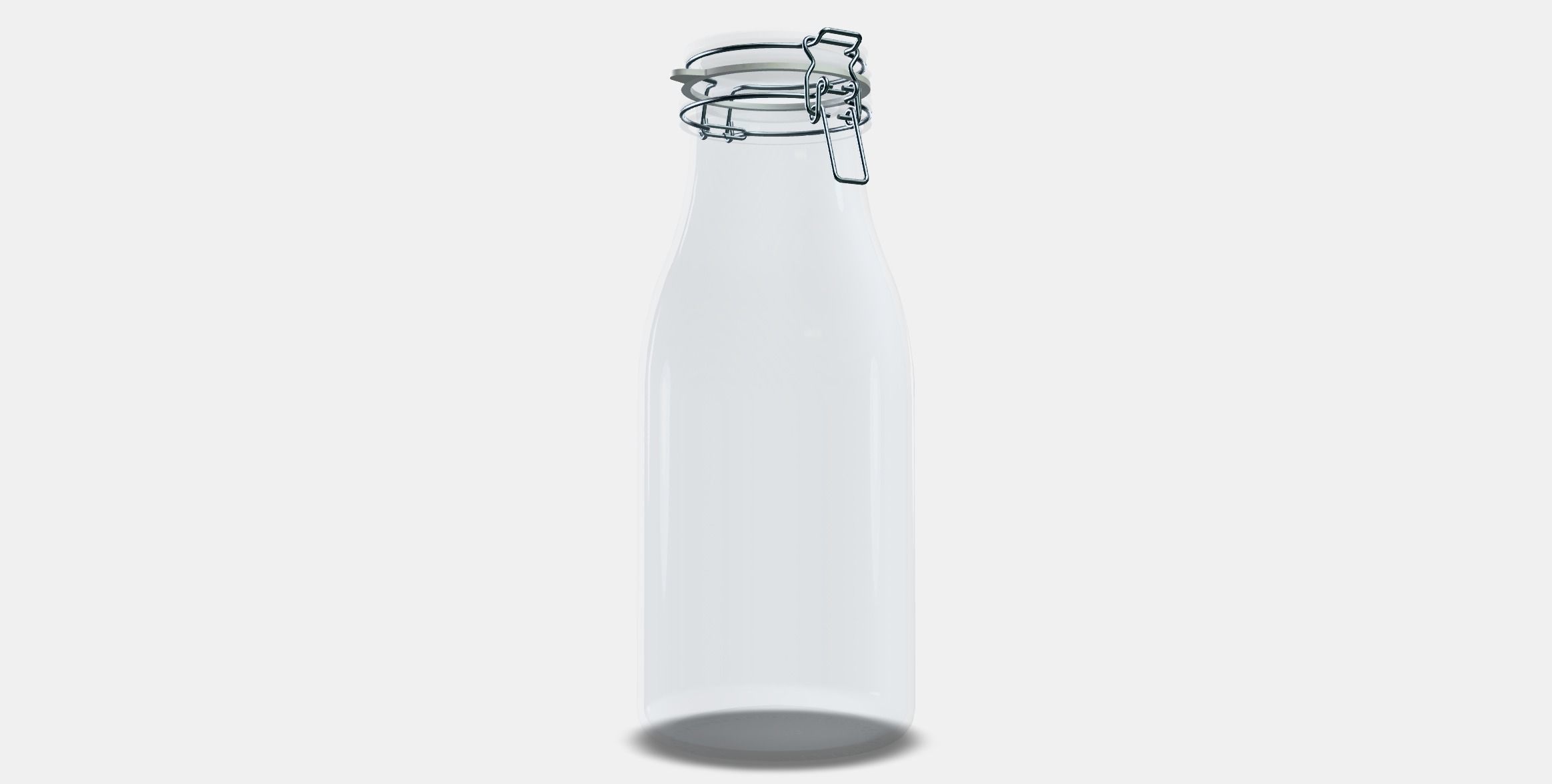 KORKEN Bottle shaped jar with lid Low-poly 3D model_2