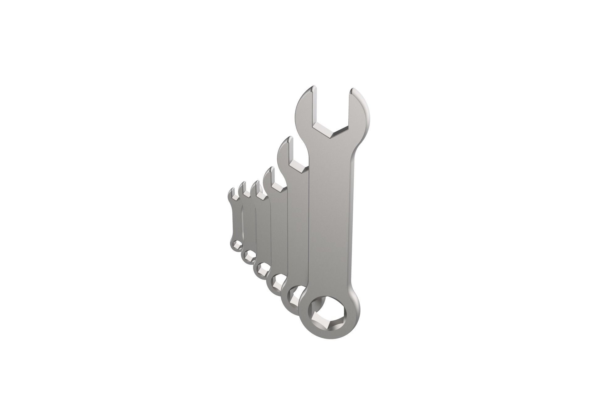 Combination Spanner Set 3D print model_9