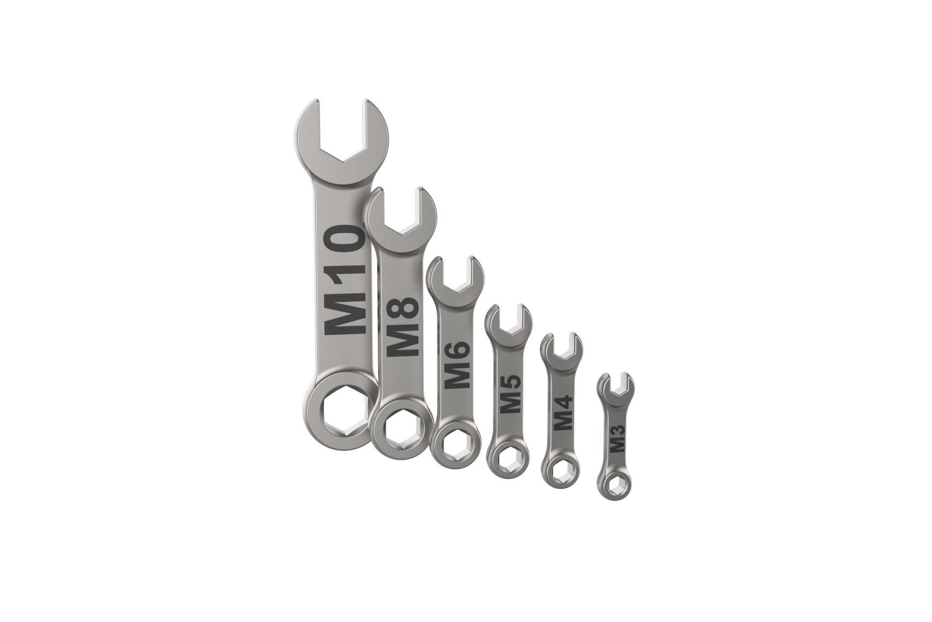 Combination Spanner Set 3D print model_2