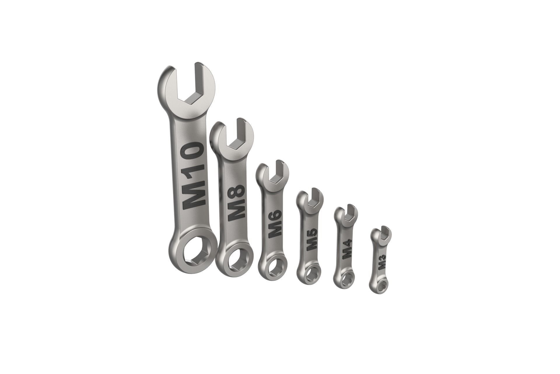 Combination Spanner Set 3D print model_14