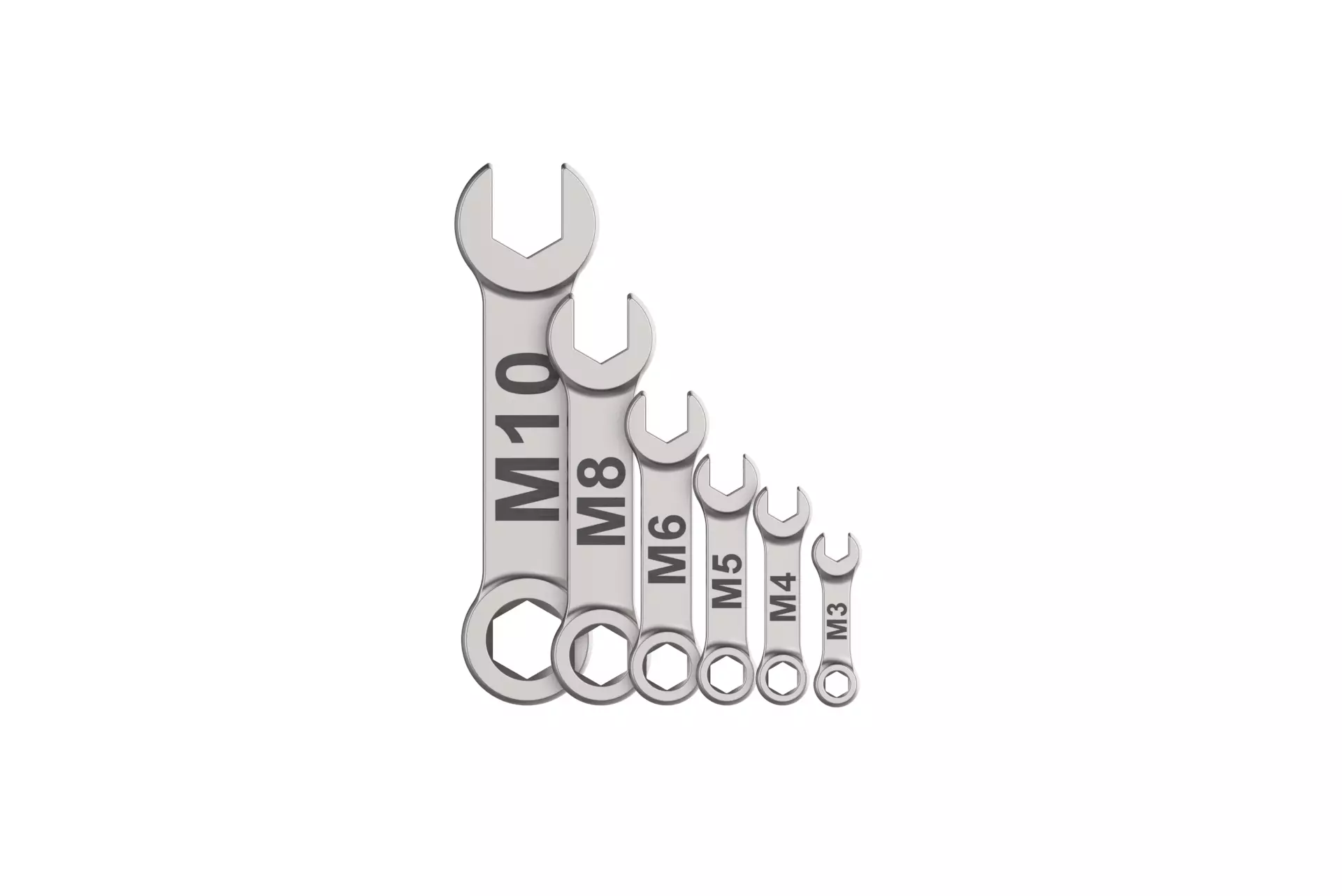 Combination Spanner Set 3D print model_0