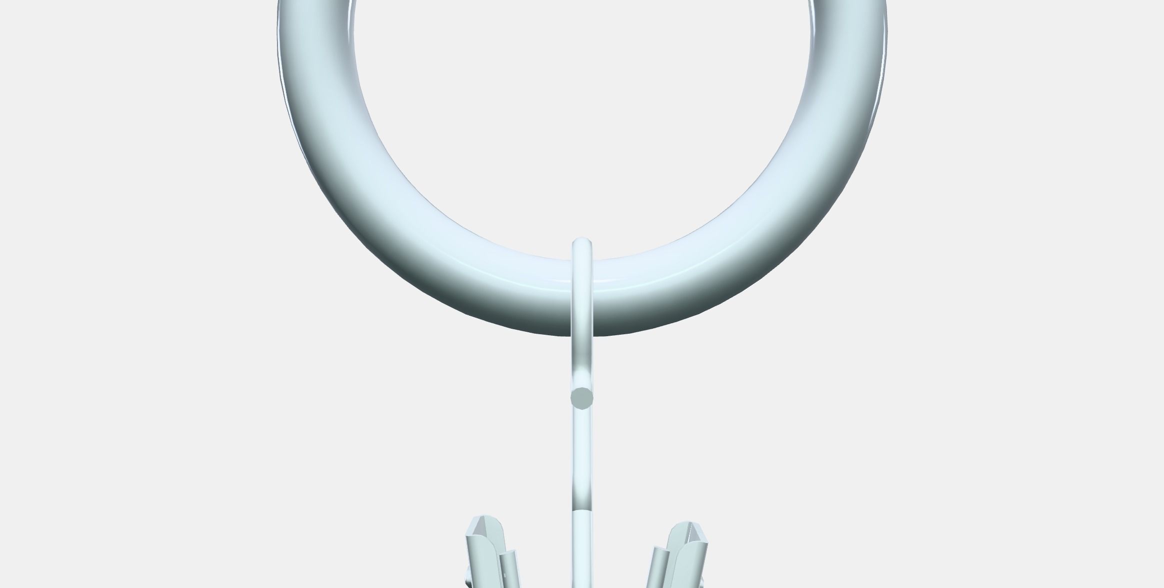 SYRLIG Curtain ring with clip and hook Low-poly 3D model_11