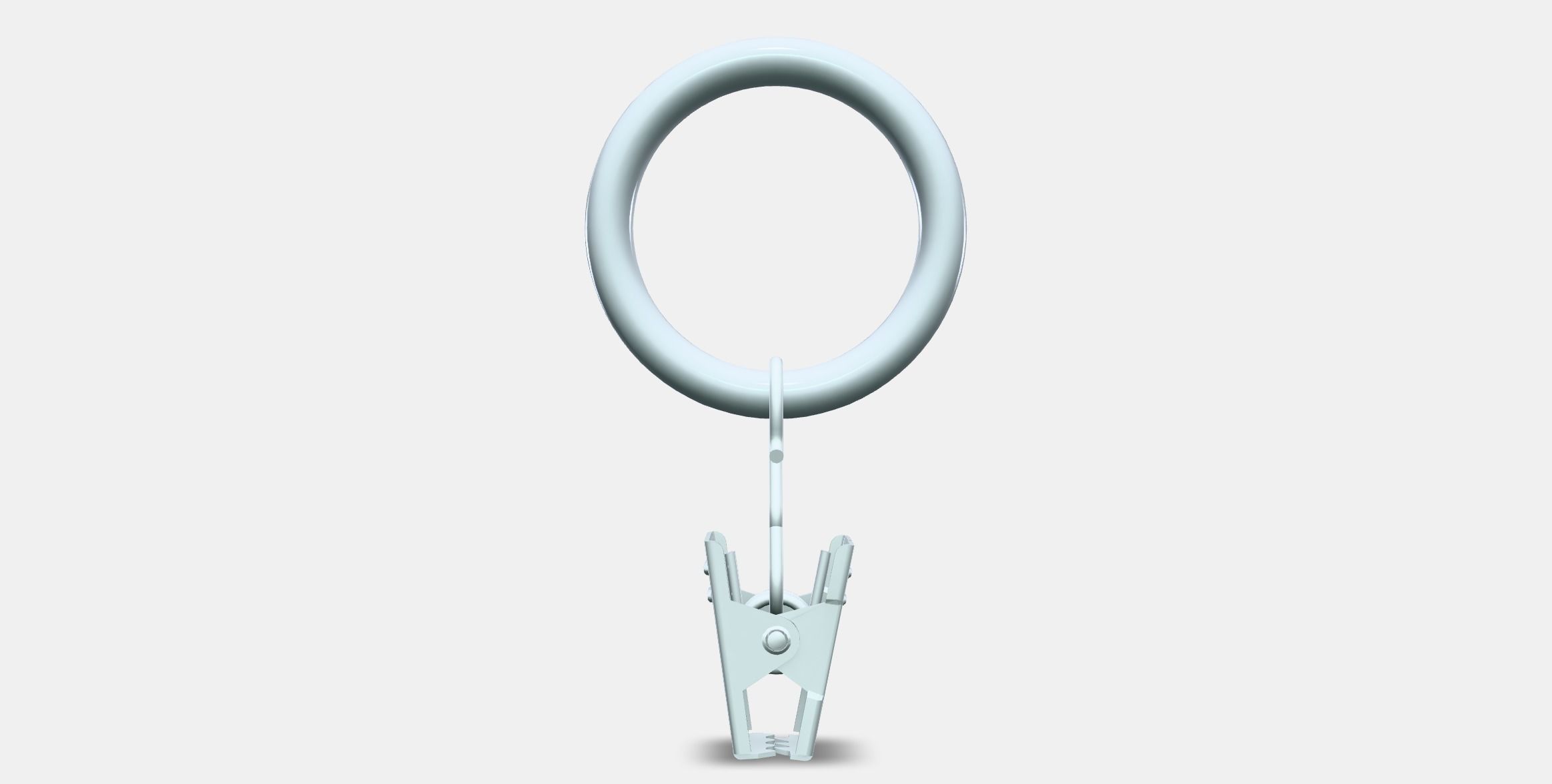 SYRLIG Curtain ring with clip and hook Low-poly 3D model_10