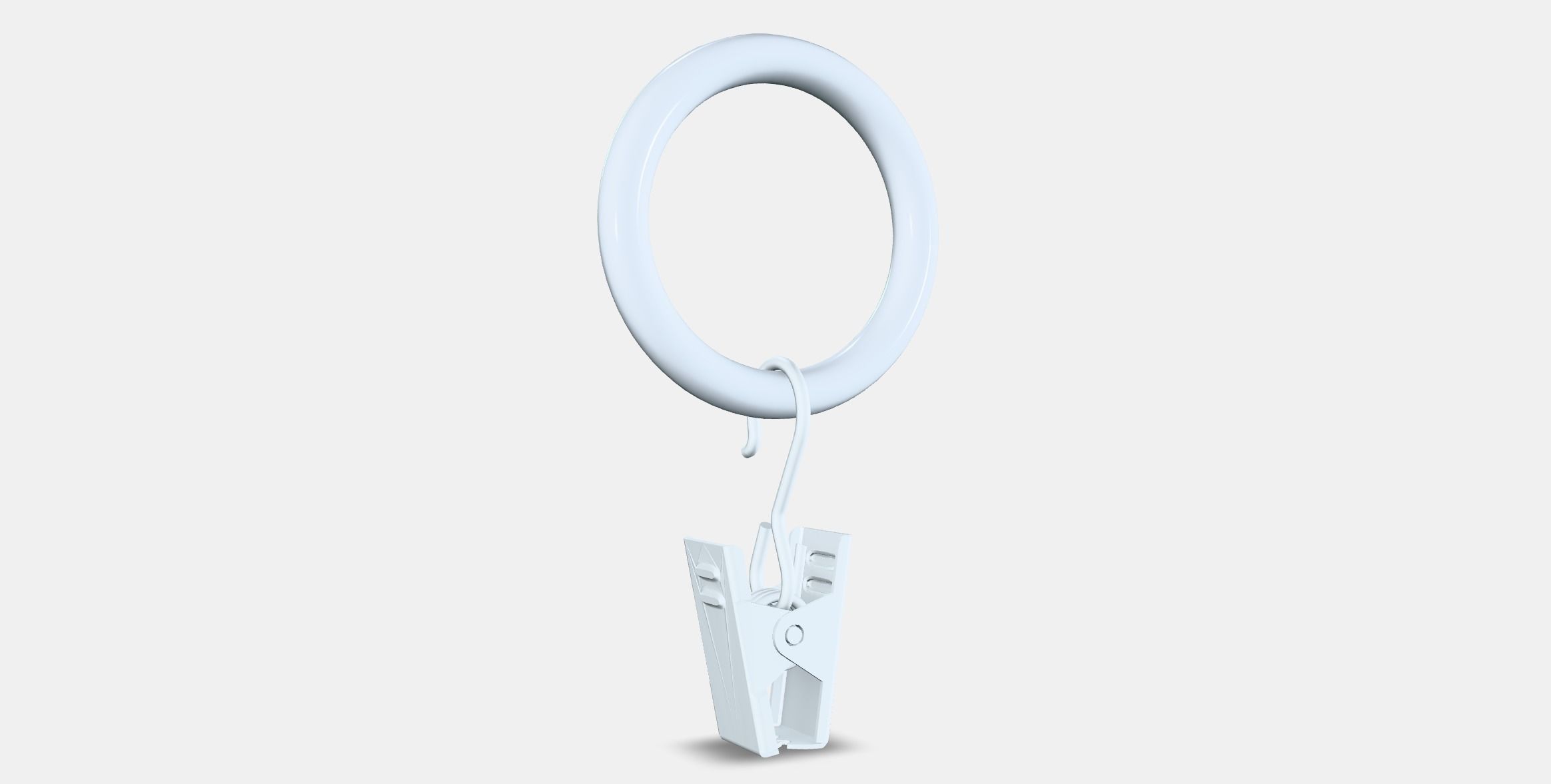 SYRLIG Curtain ring with clip and hook Low-poly 3D model_16