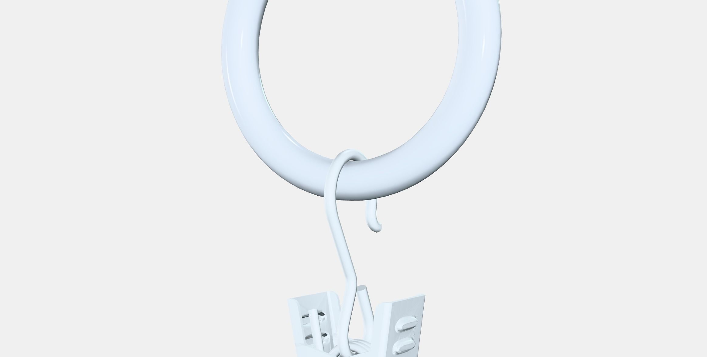 SYRLIG Curtain ring with clip and hook Low-poly 3D model_6