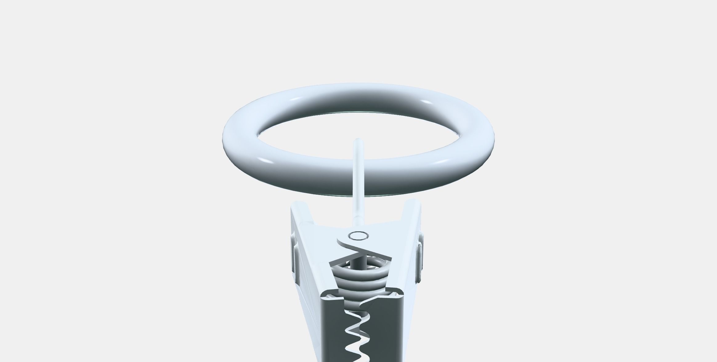 SYRLIG Curtain ring with clip and hook Low-poly 3D model_8