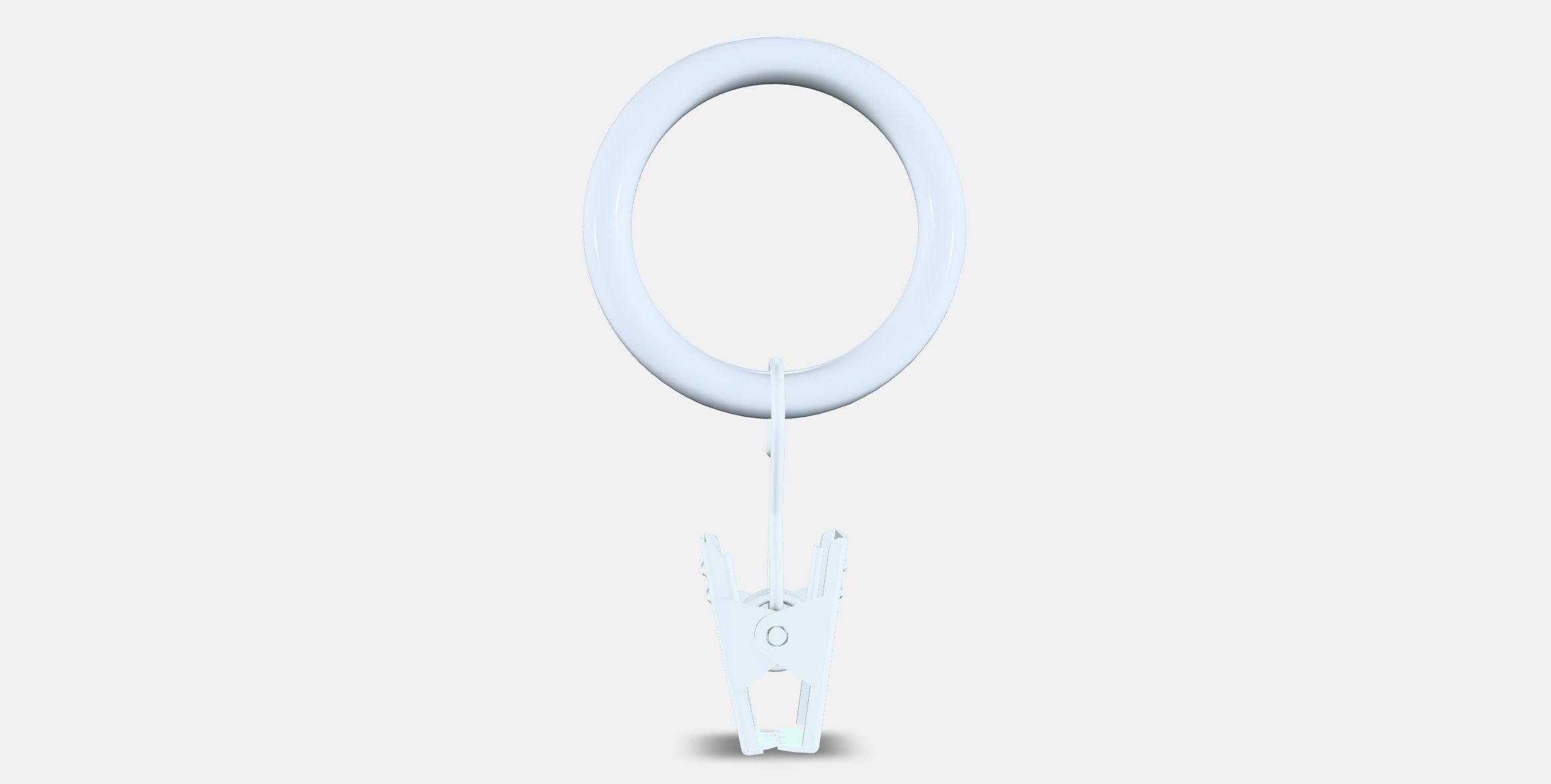 SYRLIG Curtain ring with clip and hook Low-poly 3D model_14