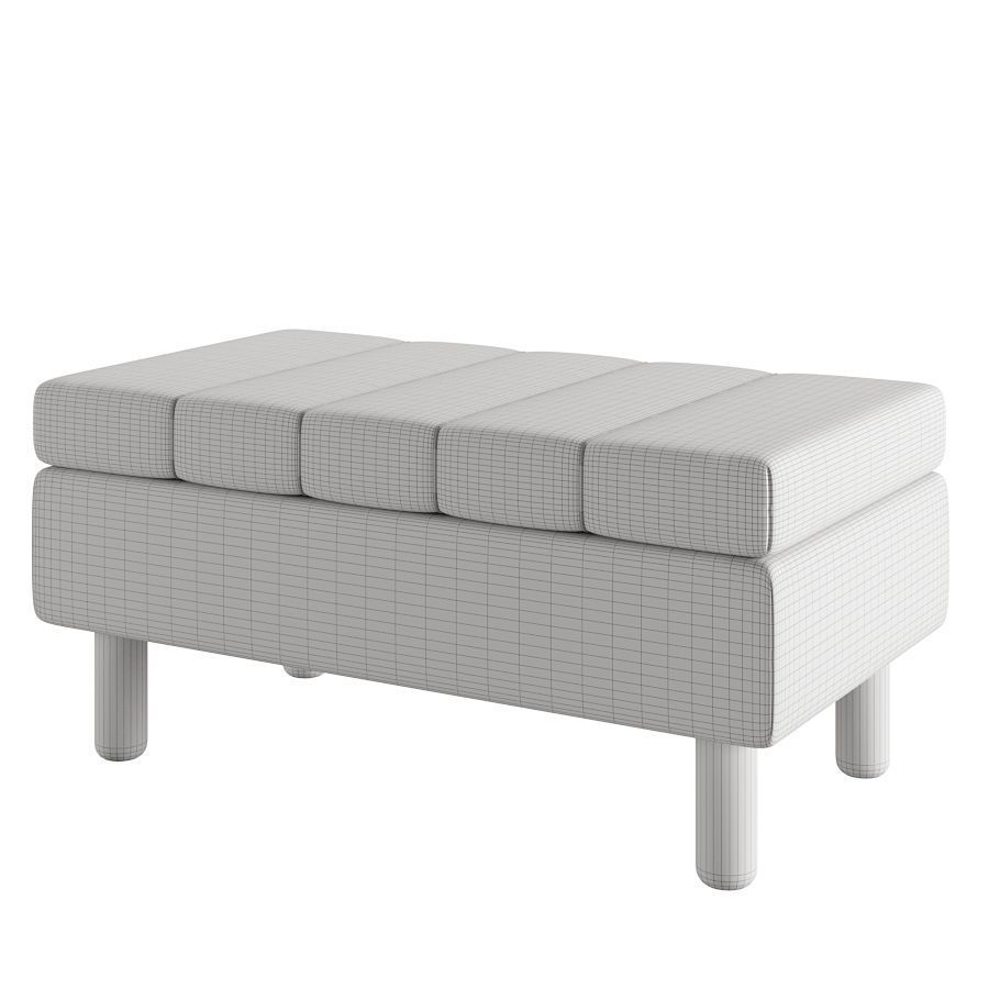 Puff Bench 3D model_3