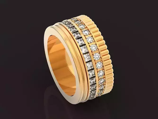 Boucheron wedding ring square stone 1266