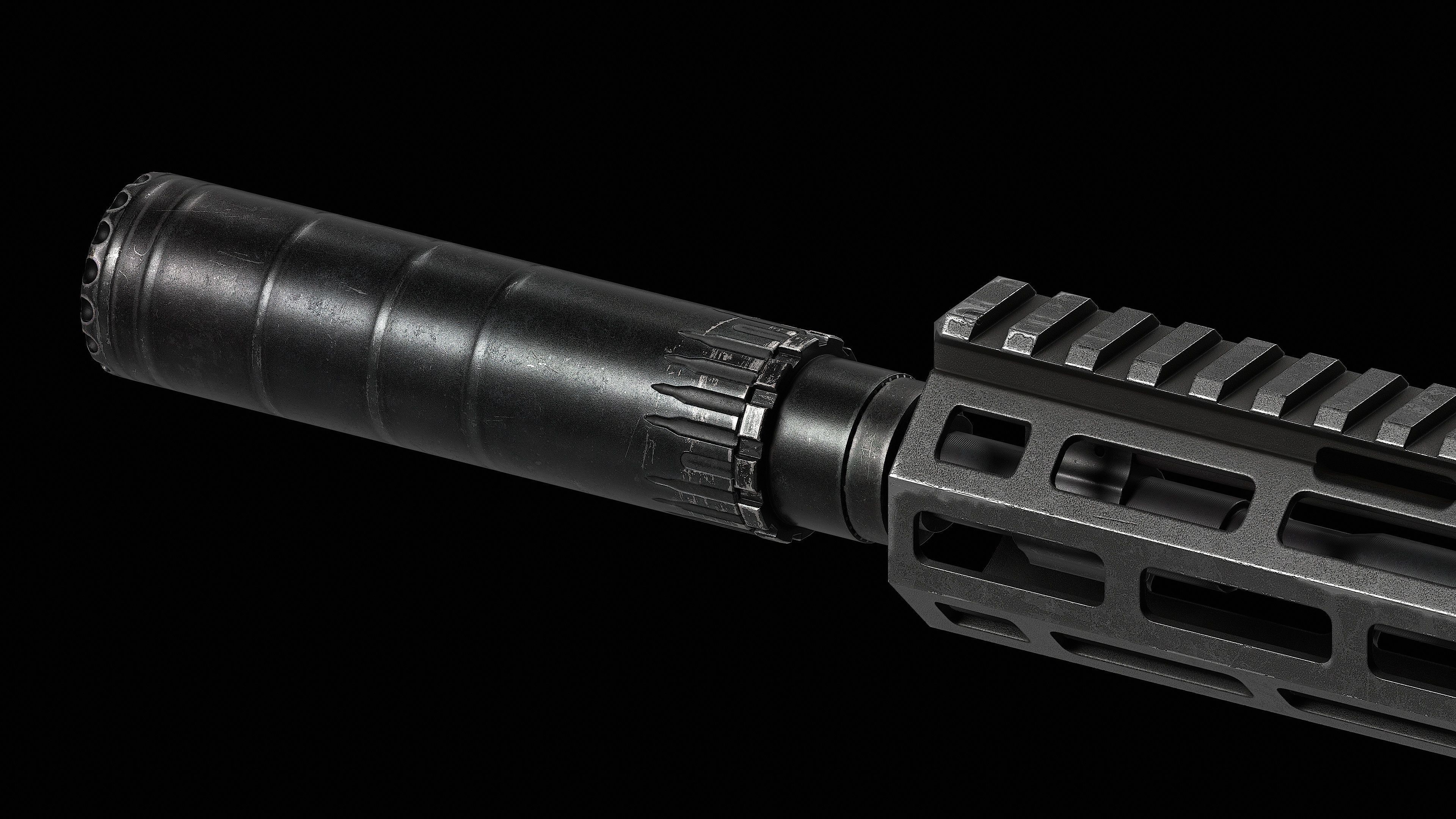 AR 15 Colt V1 Low-poly 3D model_6