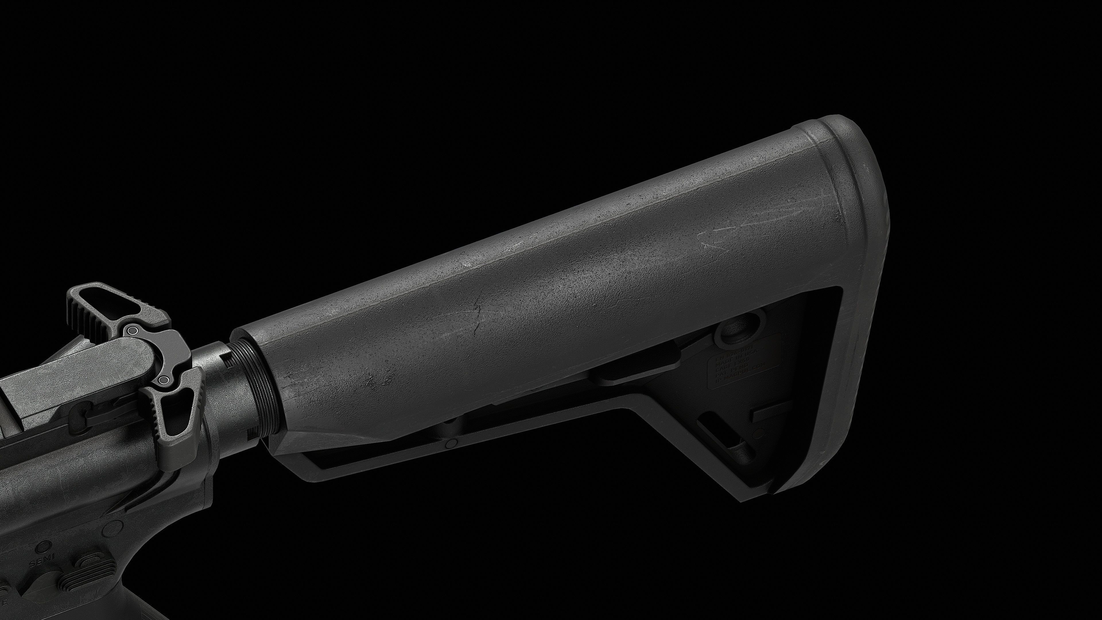 AR 15 Colt V1 Low-poly 3D model_21