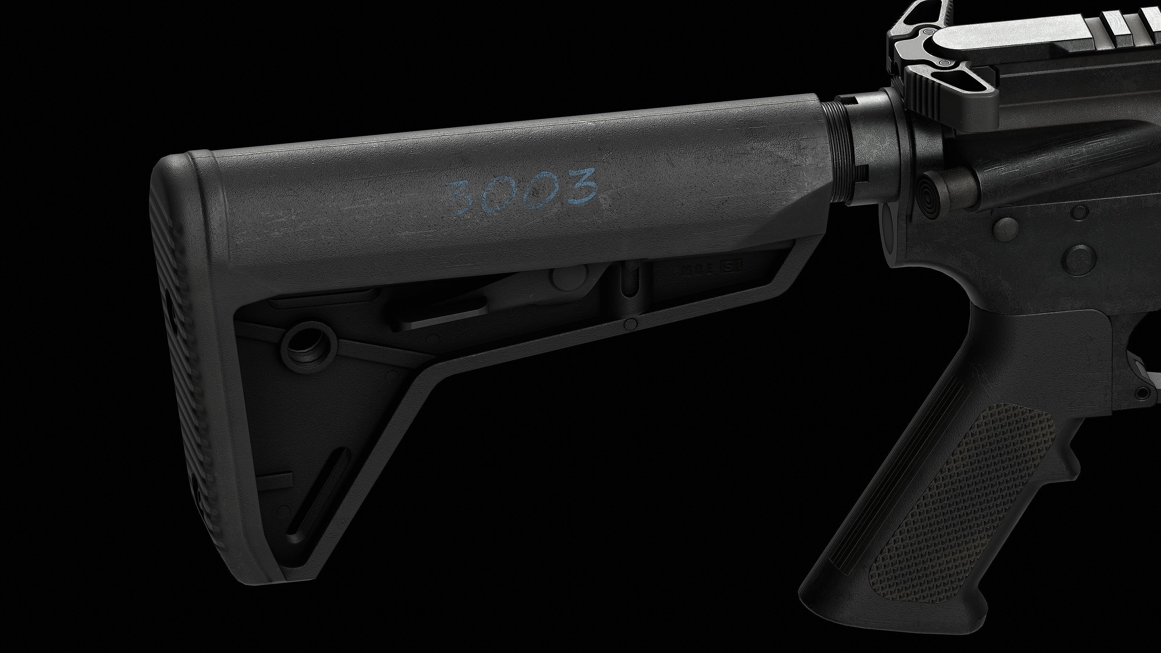 AR 15 Colt V1 Low-poly 3D model_22