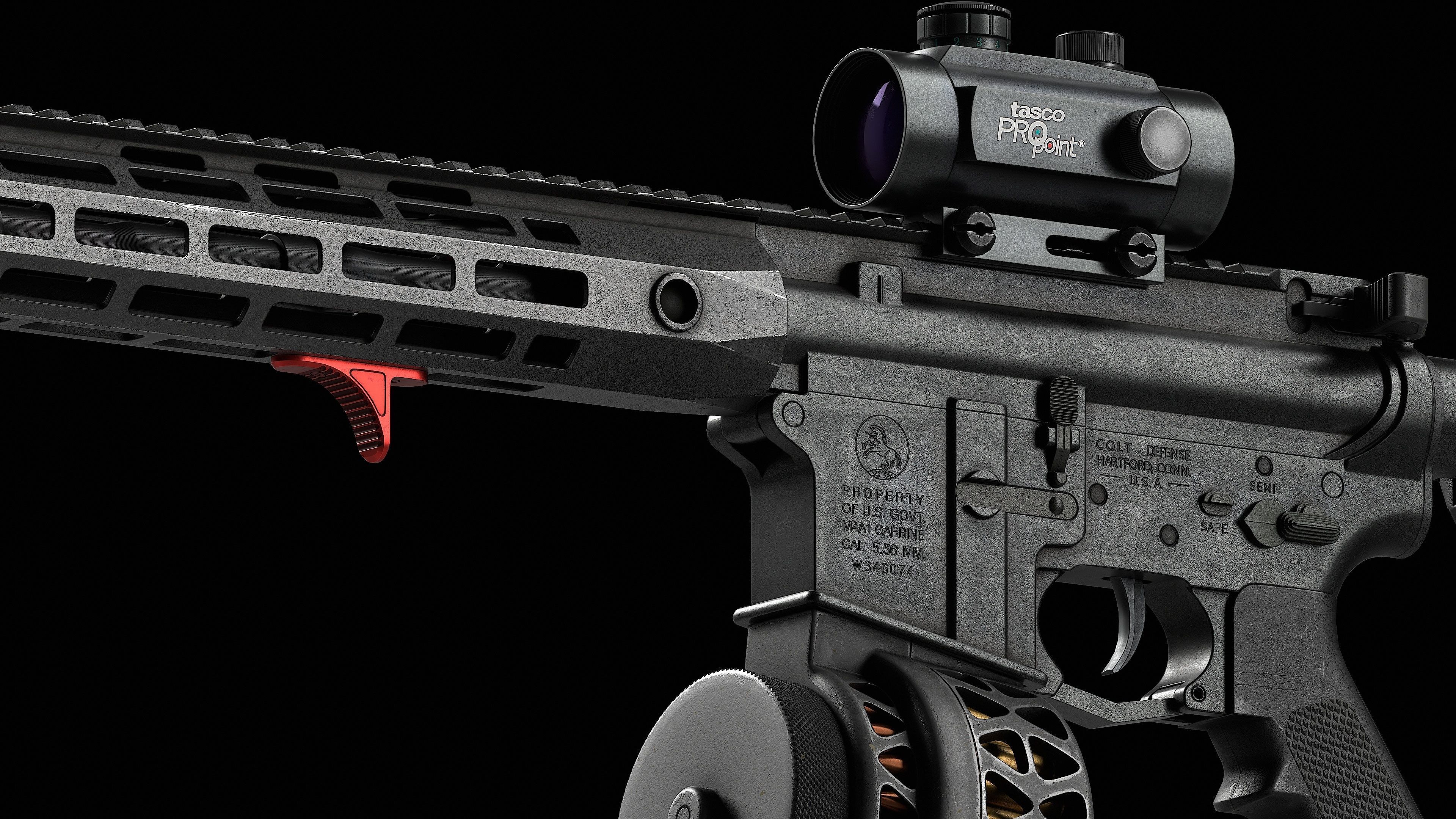 AR 15 Colt V1 Low-poly 3D model_12