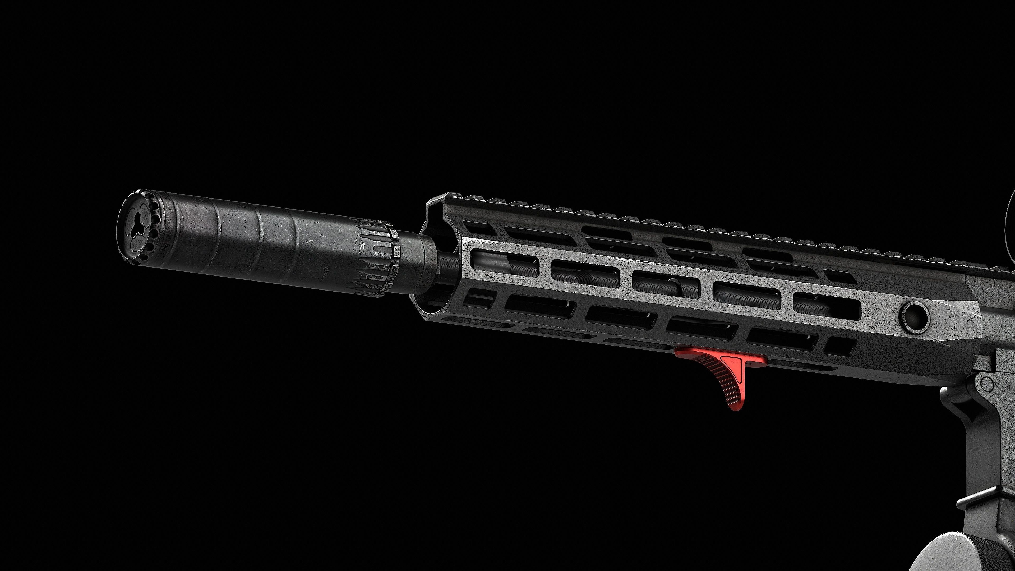 AR 15 Colt V1 Low-poly 3D model_4