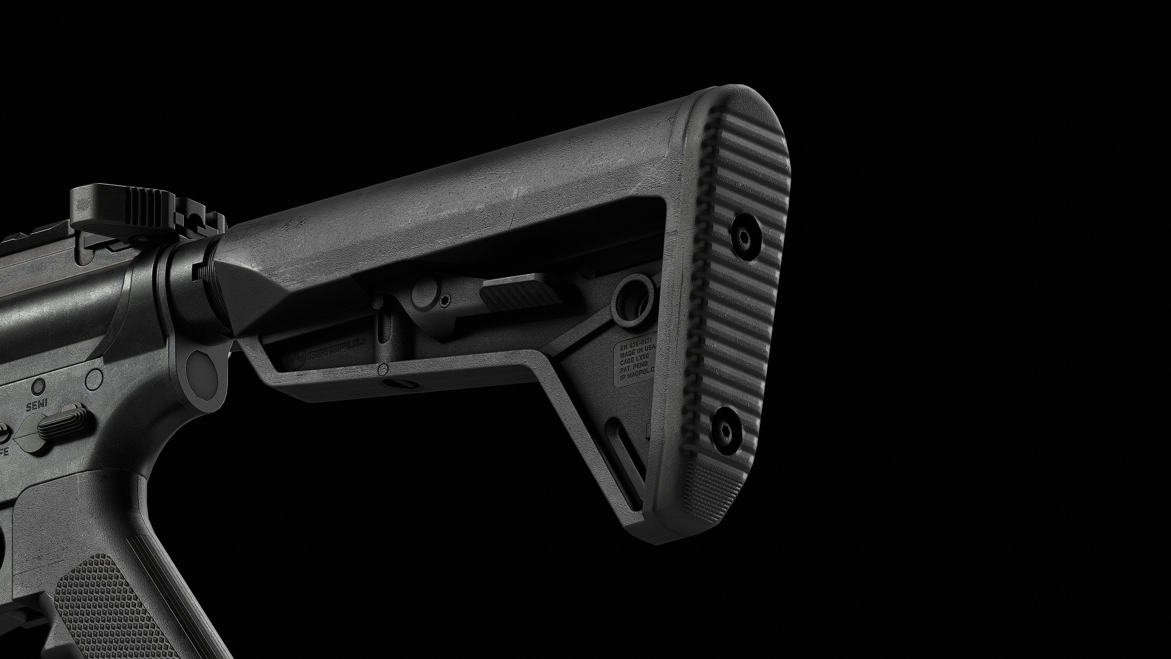 AR 15 Colt V1 Low-poly 3D model_23