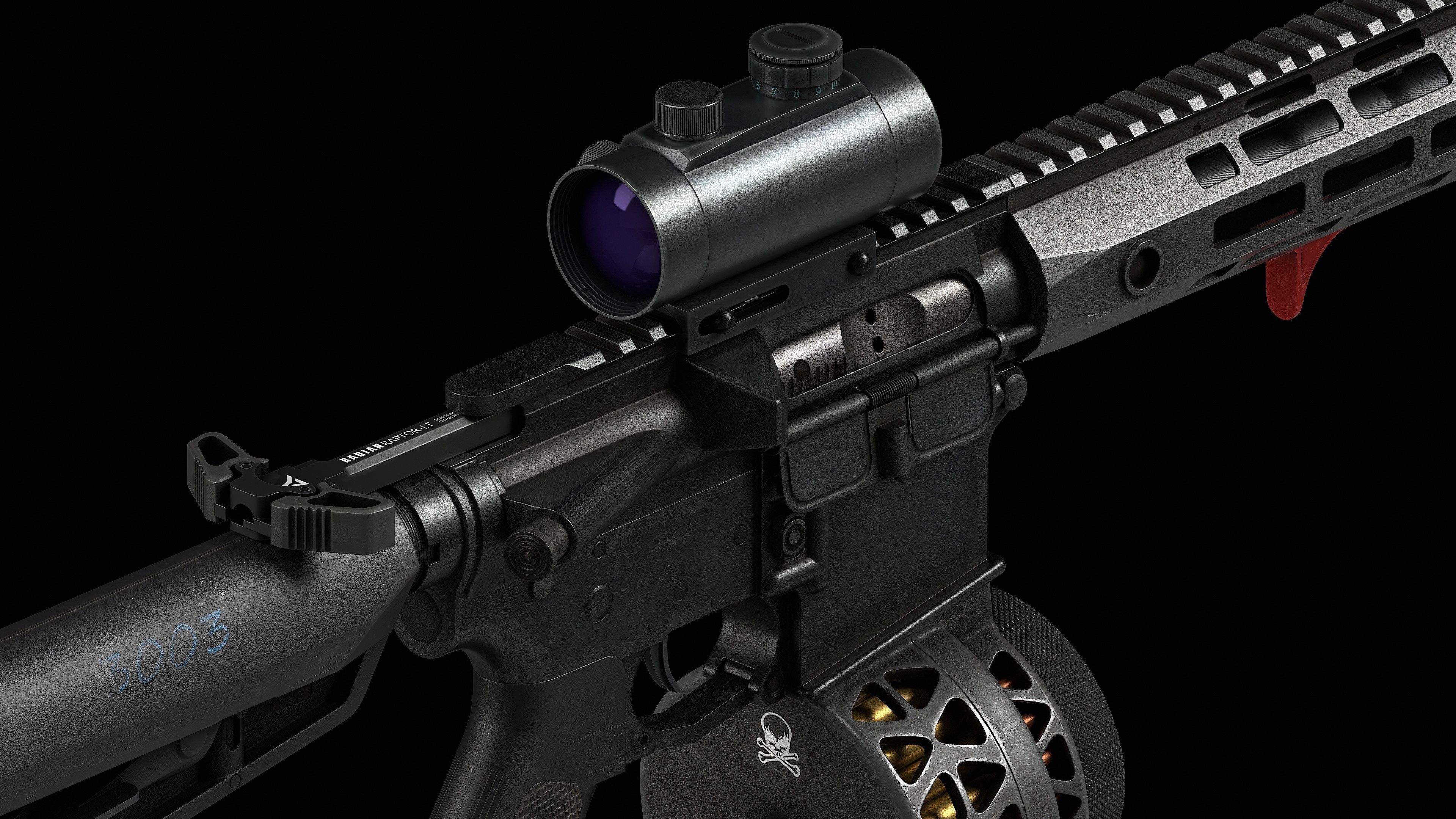 AR 15 Colt V1 Low-poly 3D model_7