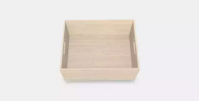 UPPDATERA Storage box Low-poly 3D model