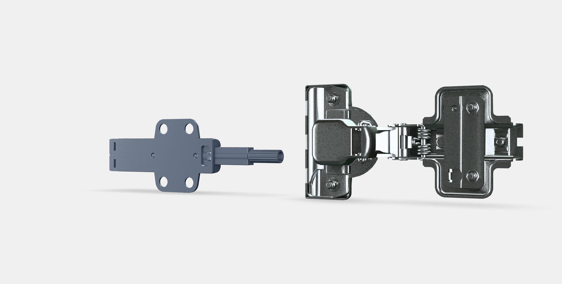 BESTA Soft closing-push-open hinge Low-poly 3D model_6