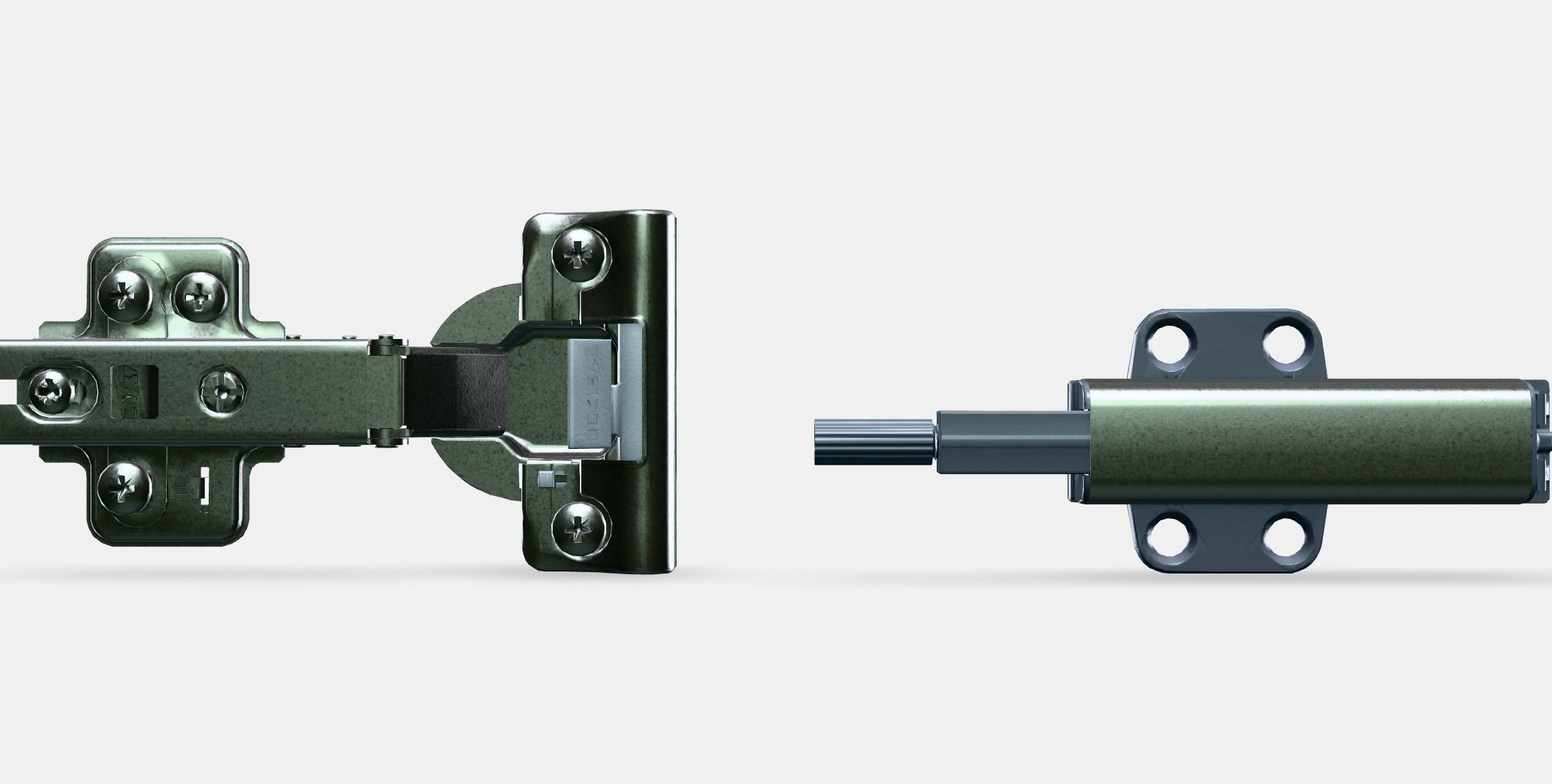 BESTA Soft closing-push-open hinge Low-poly 3D model_11