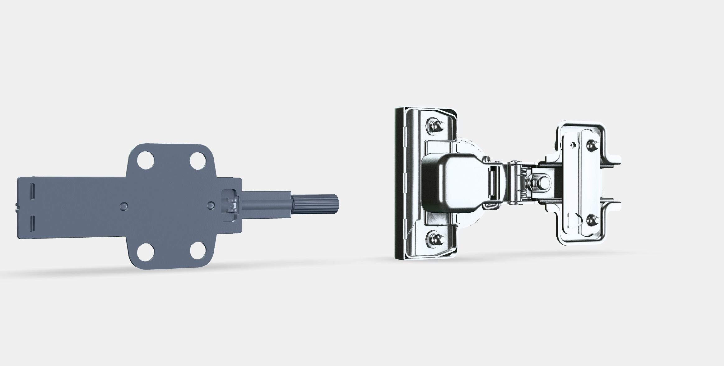 BESTA Soft closing-push-open hinge Low-poly 3D model_2