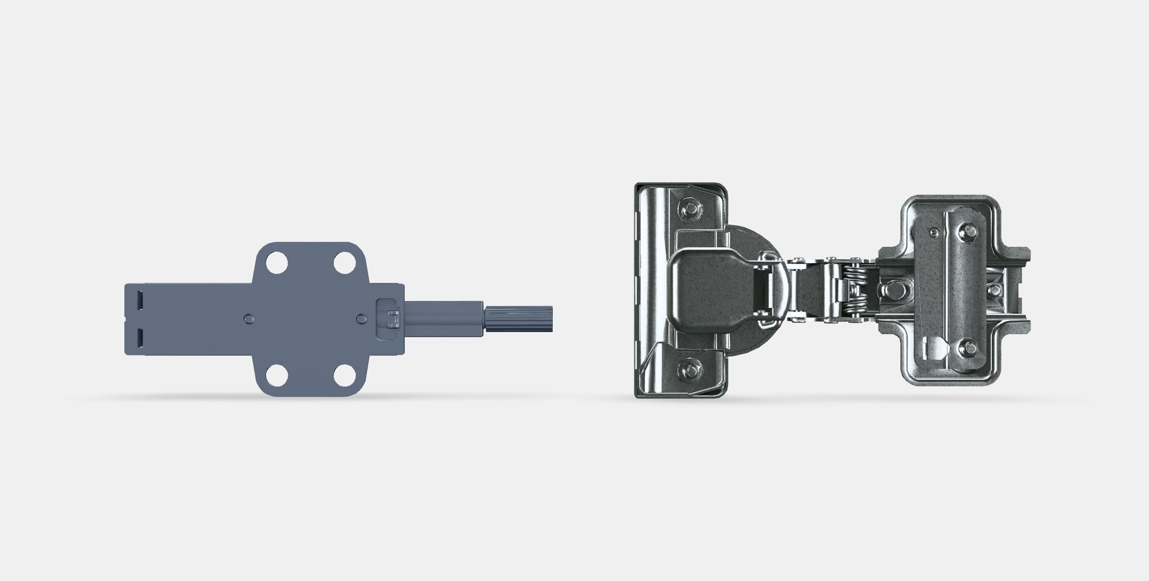 BESTA Soft closing-push-open hinge Low-poly 3D model_15