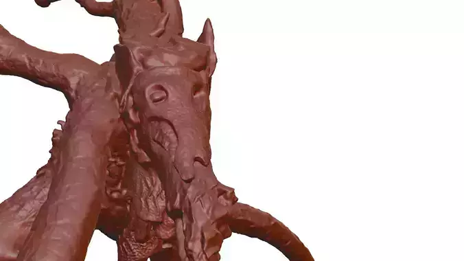 Character concept from wood root Free 3D model