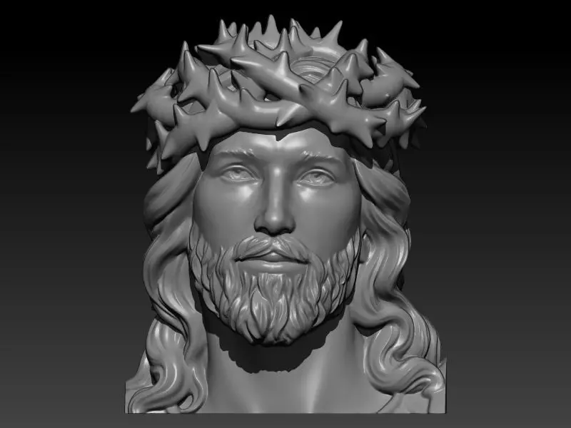 Jesus Head Pendant 3D print model