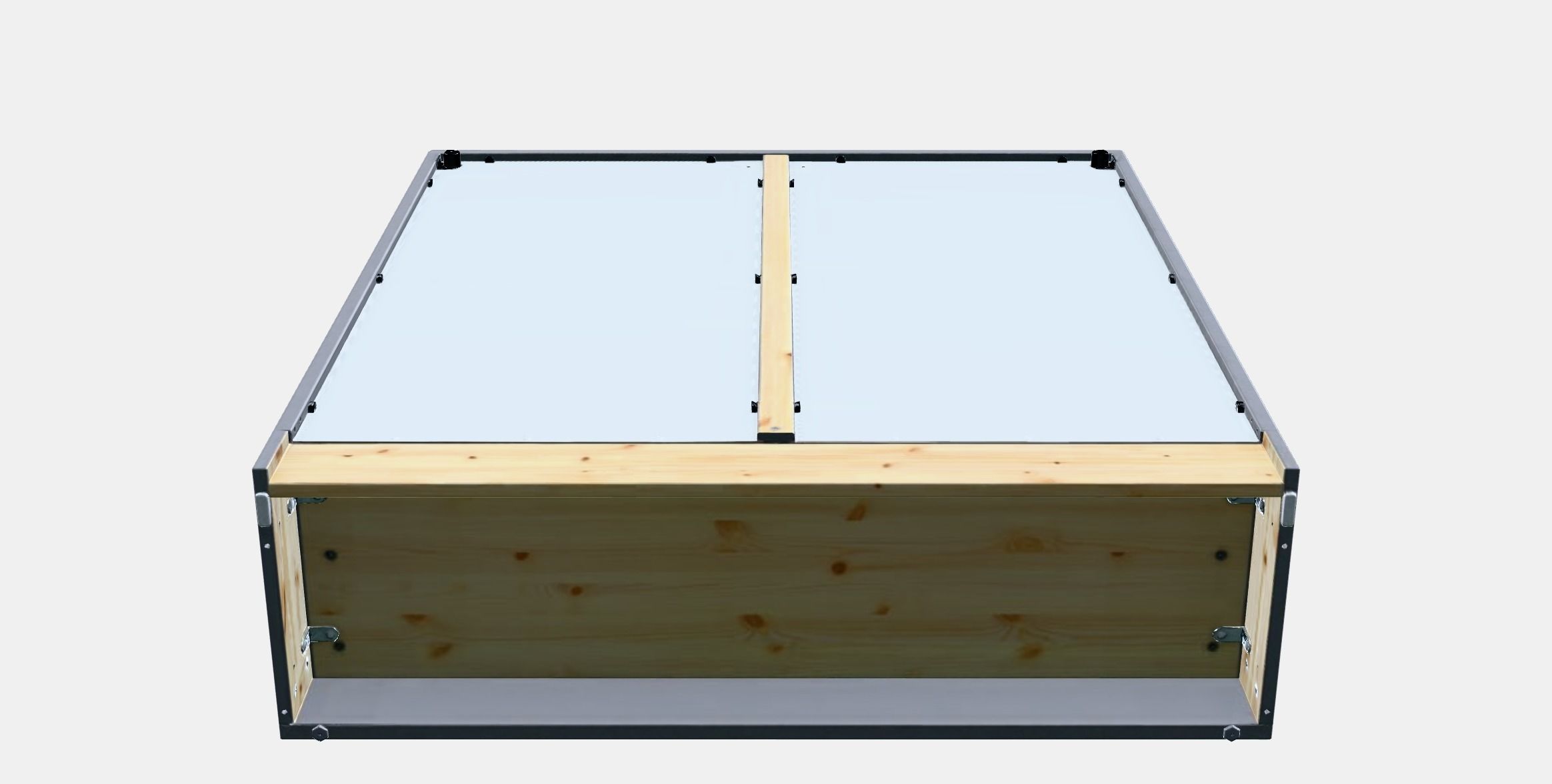 HAVSTA Glass-door cabinet with plinth 1 Low-poly 3D model_8