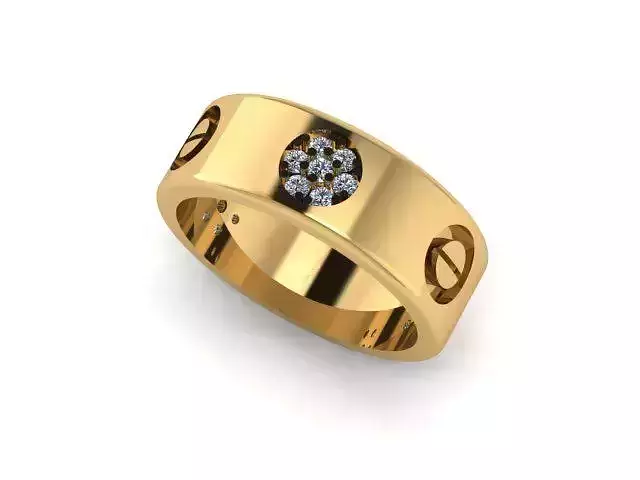 beautifull band ring for daimonds 3D print model