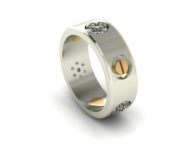 beautifull band ring for daimonds 3D print model_10