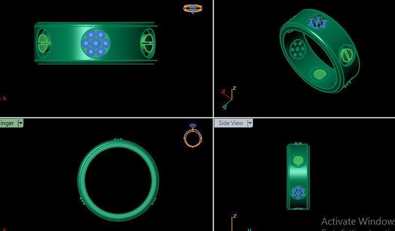 beautifull band ring for daimonds 3D print model_17