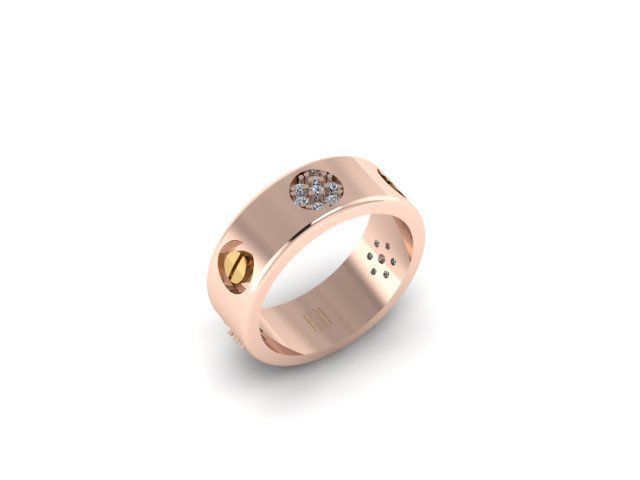 beautifull band ring for daimonds 3D print model_8