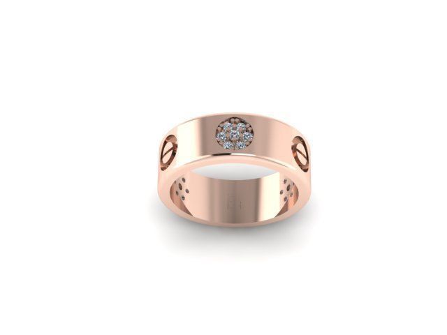 beautifull band ring for daimonds 3D print model_5