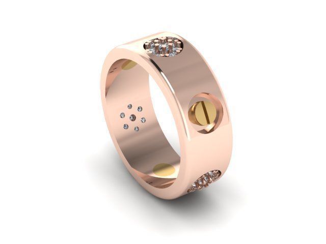 beautifull band ring for daimonds 3D print model_11