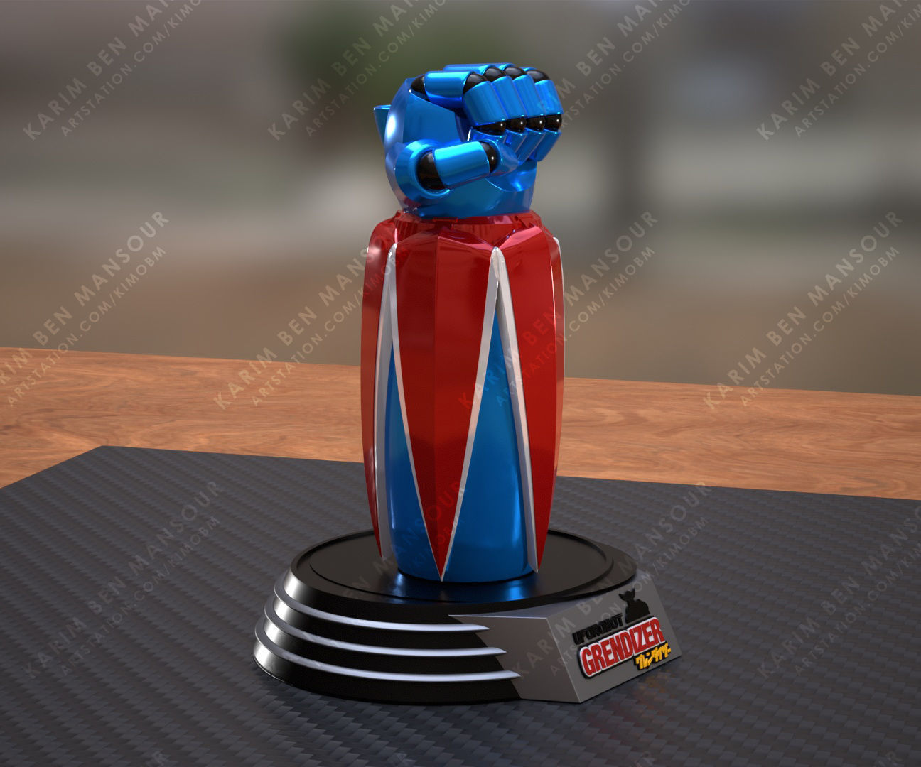 Grendizer Goldrake Robot Hand Fist 3D print model_2