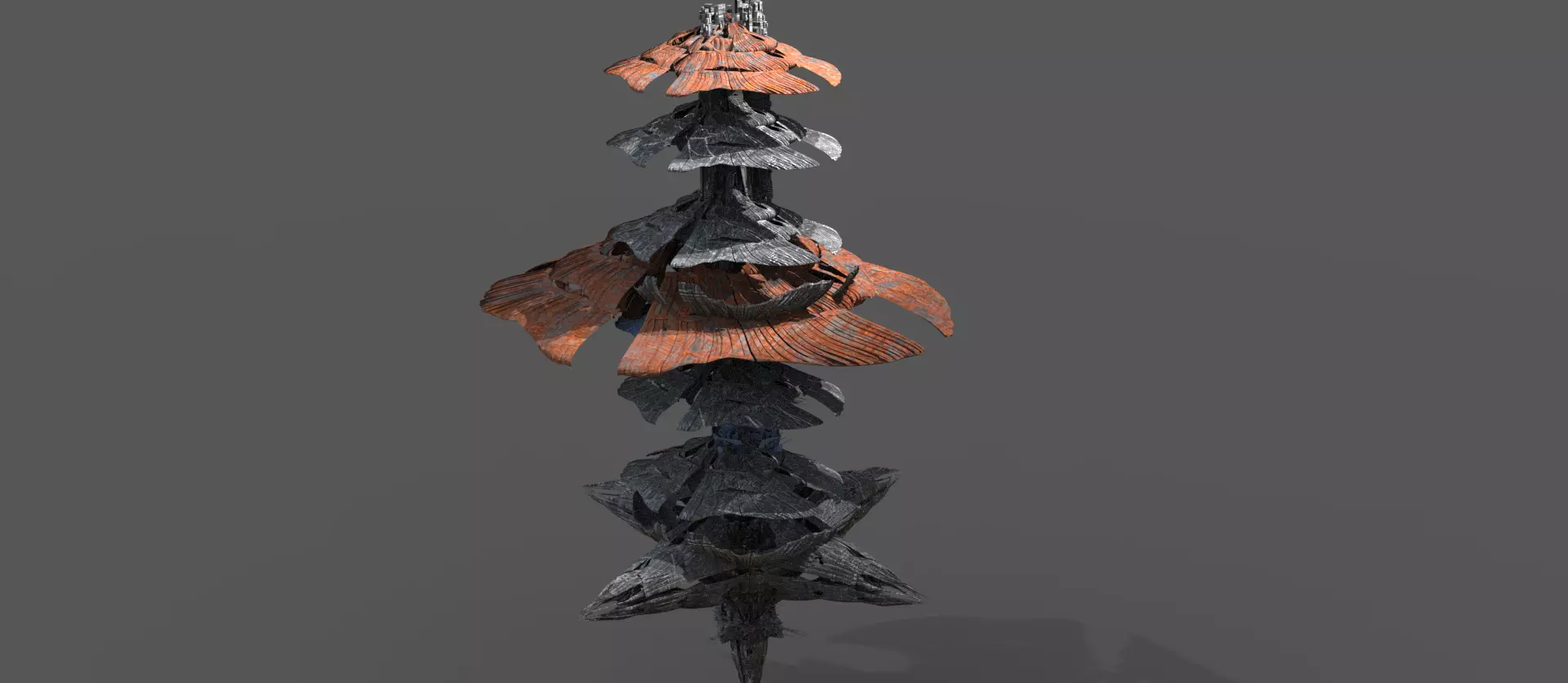 Alien lighthouse mushroom 2 3D model_0