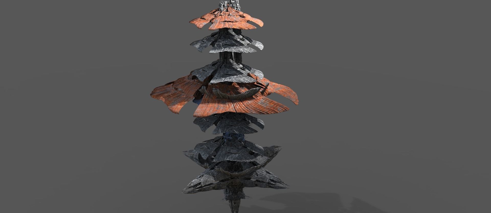 Alien lighthouse mushroom 2 3D model_1