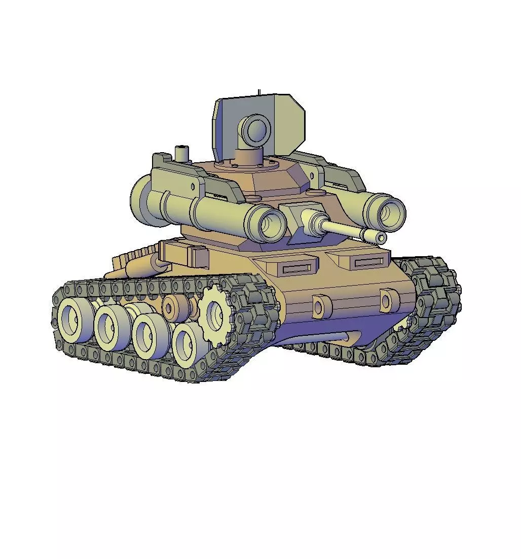TANK HUNTER W2 3D print model_0