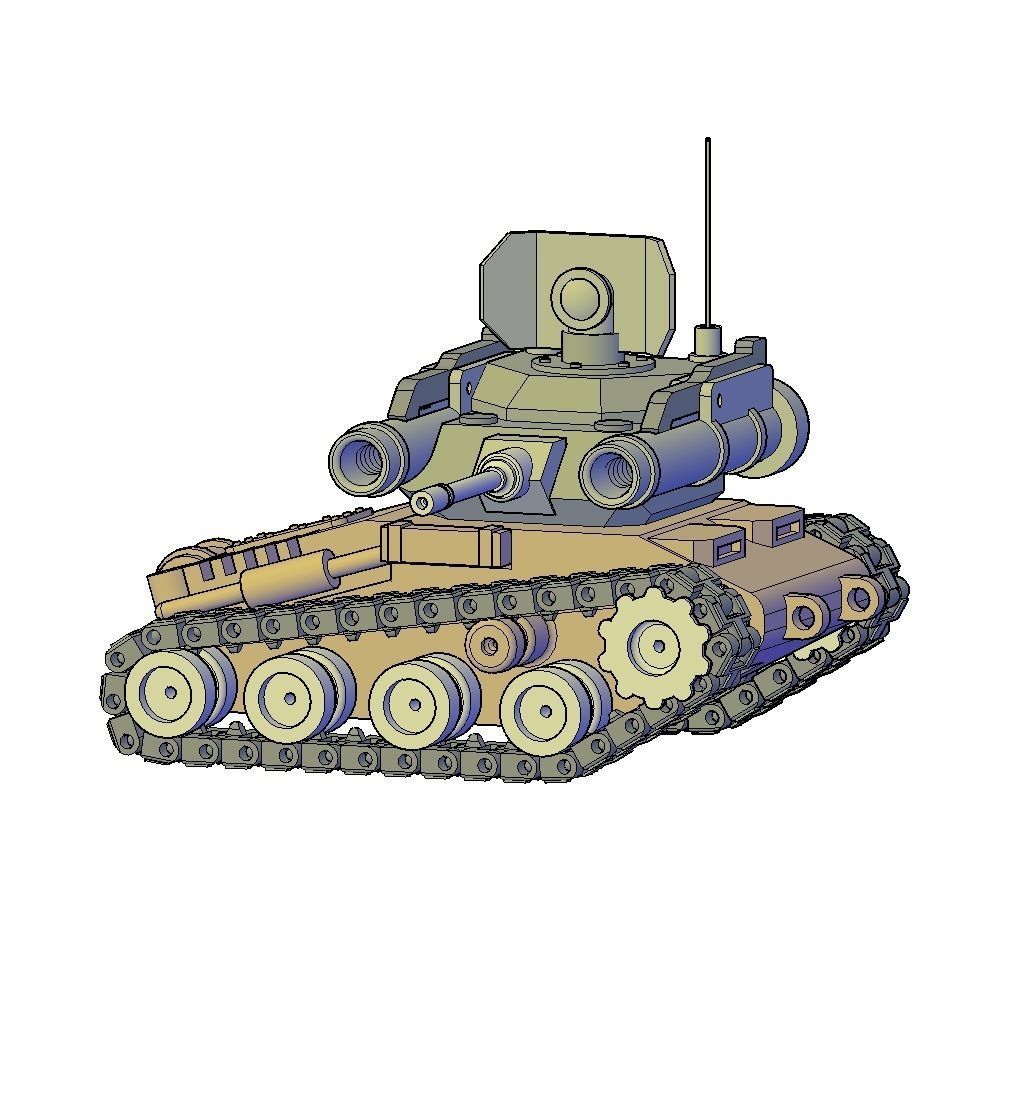TANK HUNTER W2 3D print model_1