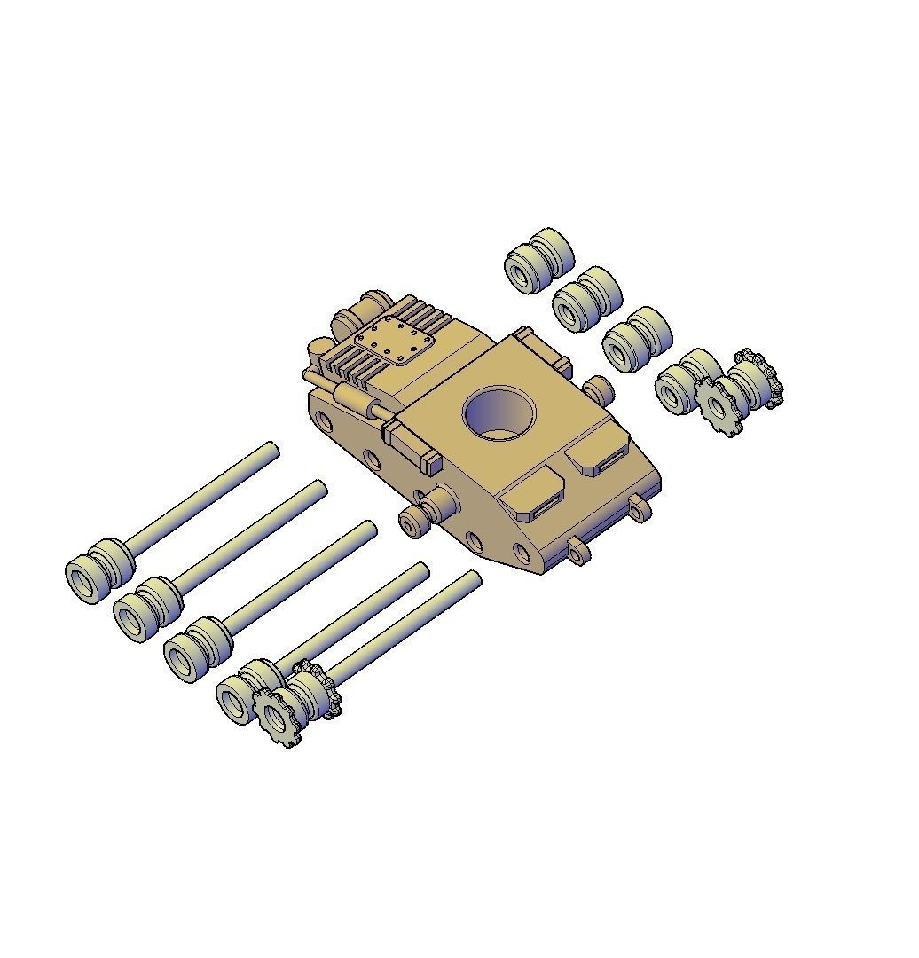 TANK HUNTER W2 3D print model_8