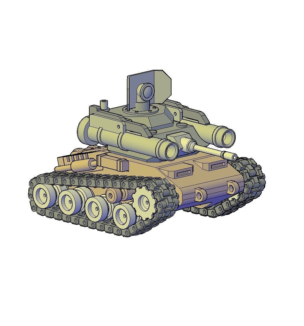 TANK HUNTER W2 3D print model_2