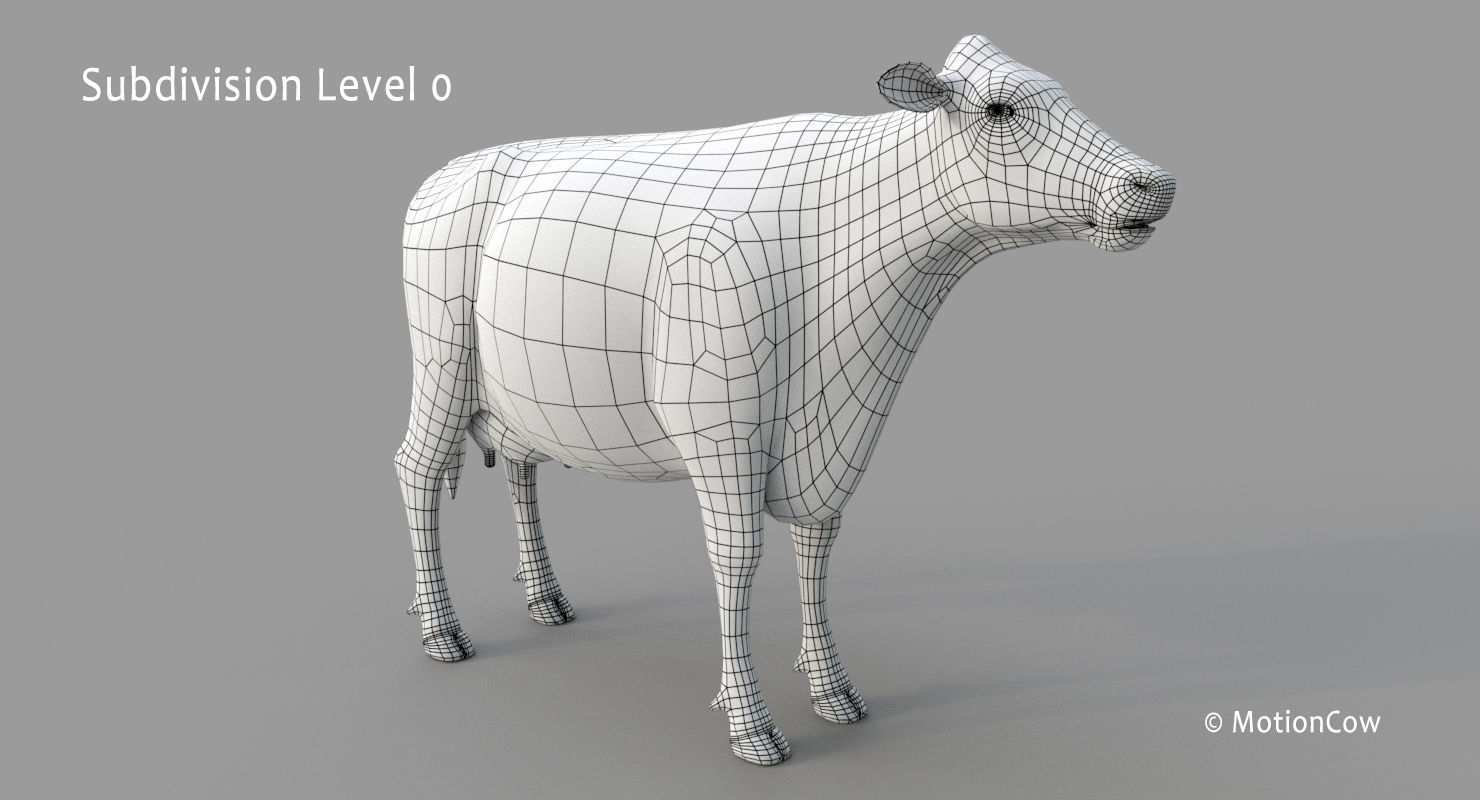 Cow PRO - Holstein 3D model_26