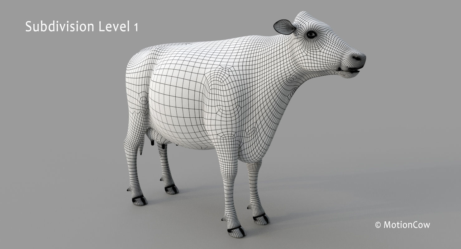 Cow PRO - Holstein 3D model_27
