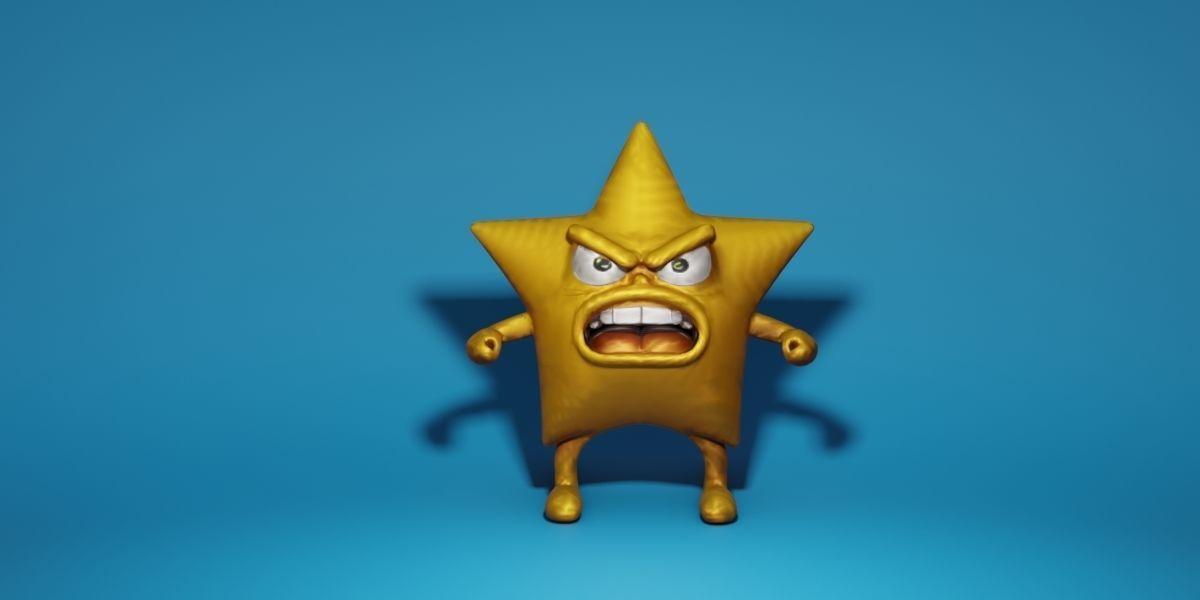 Angry Star 3D model_4