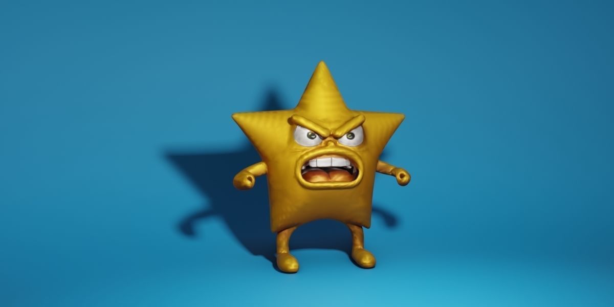 Angry Star 3D model_3