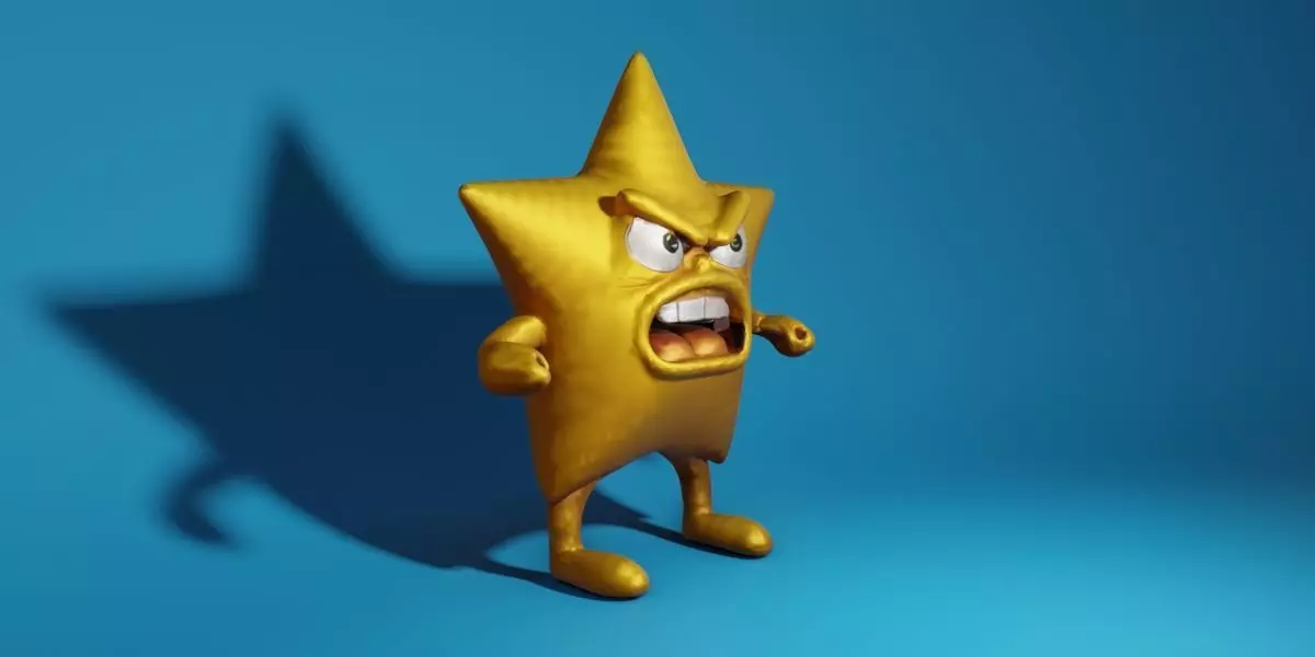 Angry Star 3D model_0