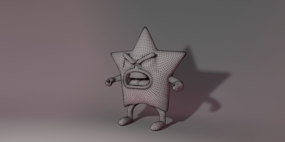 Angry Star 3D model_12