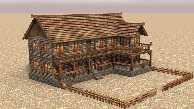Medieval house fifteen 4 Low-poly 3D model